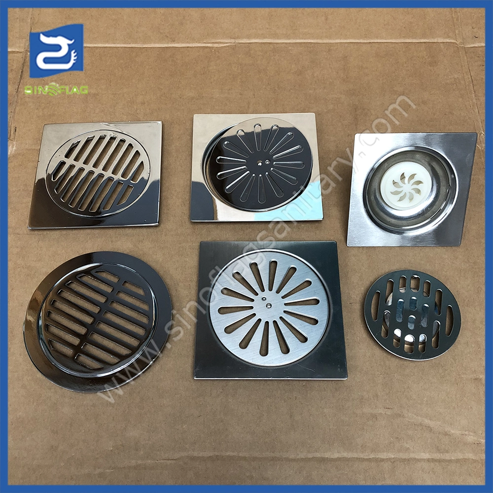 Round Polish Chromed Zinc Sanitary Floor Drain